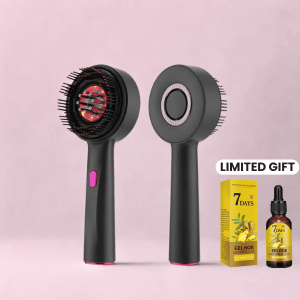 Hair Reboot™ – Red Light Therapy Brush + Free Strengthening Serum